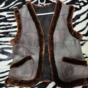 Sheerling sheepskin vest from Hungary ( similar to coach) brand new